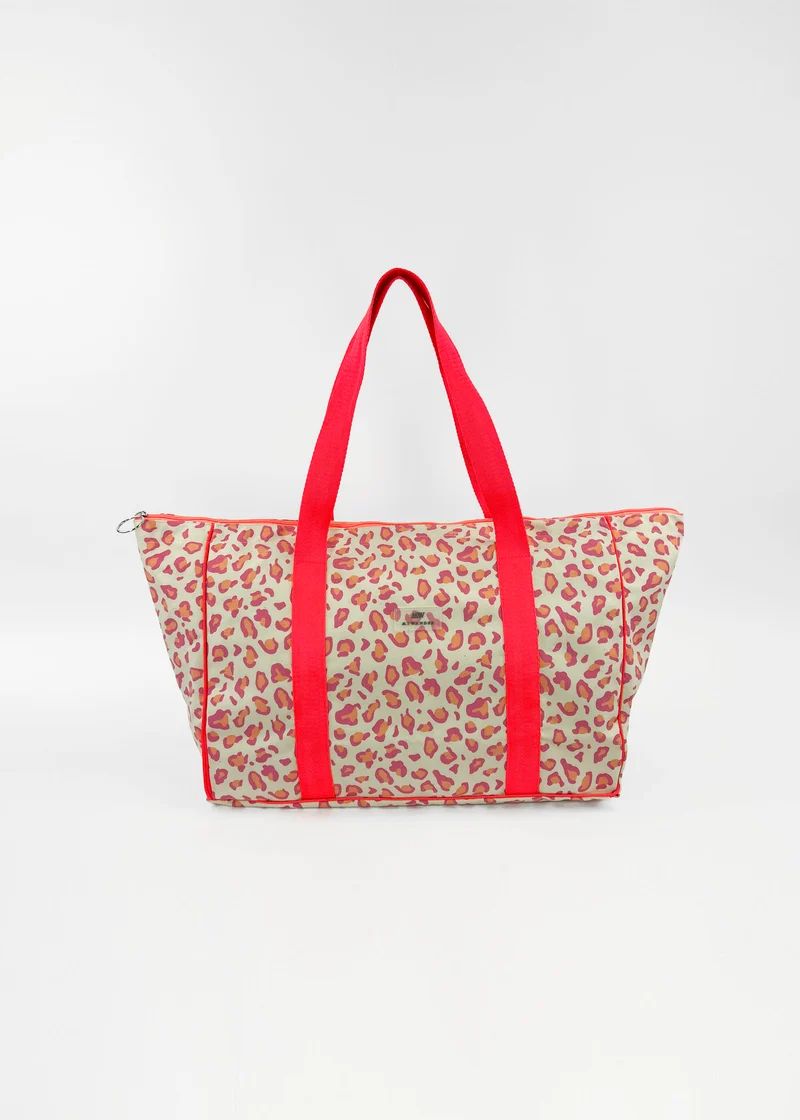 Pack Jaipur Bolso de Viaje Mediano + Bolso de Mano Neopreno Coral Flúor