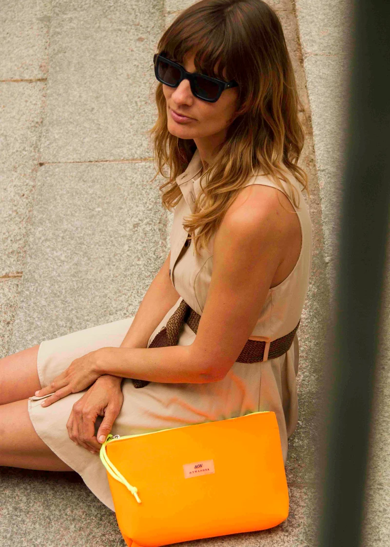 Bolso de mano Neopreno Naranja Fluor