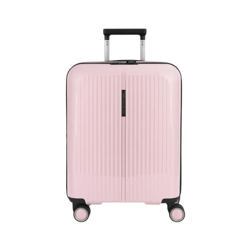 Maleta de Cabina Gabol Brooklyn Rosa Metalizado Expandible