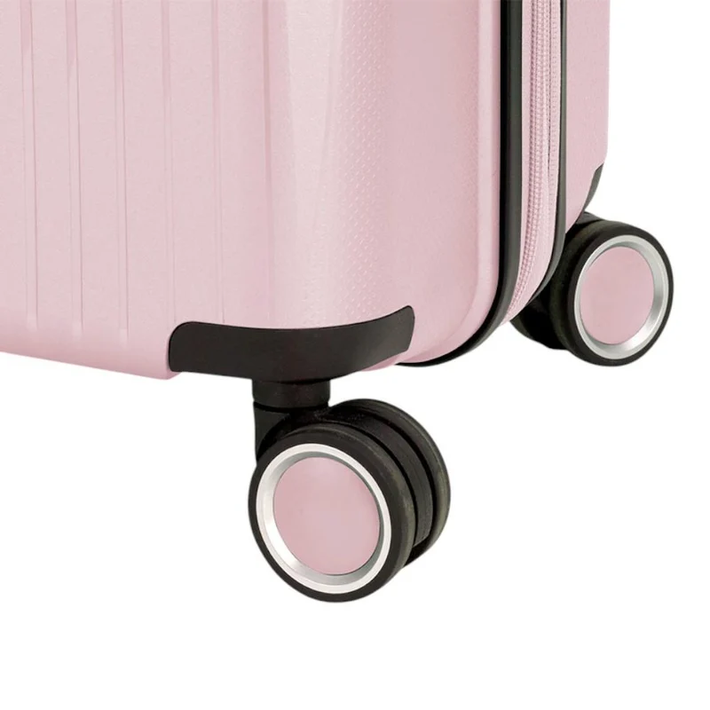 Maleta de Cabina Gabol Brooklyn Rosa Metalizado Expandible