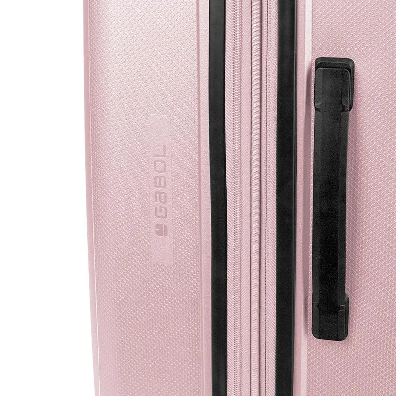 Maleta de Cabina Gabol Brooklyn Rosa Metalizado Expandible