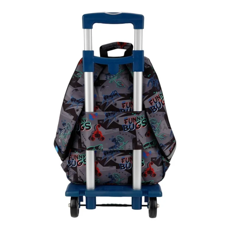 Mochila Escolar Pequeña Gabol Bugs Gris para 1º y 2º de Primaria