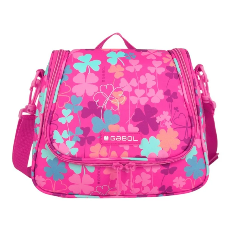 Nevera Térmica Escolar Gabol Clover Fucsia Estampada para Niña