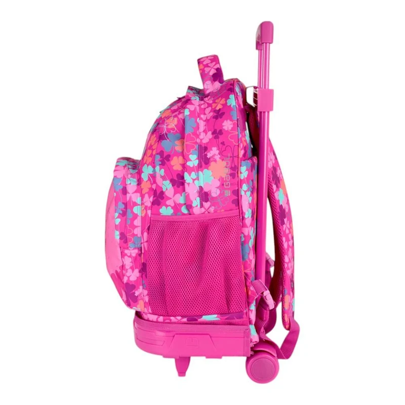 Mochila Escolar con Carro Desmontable Gabol Clover Fucsia para Niña