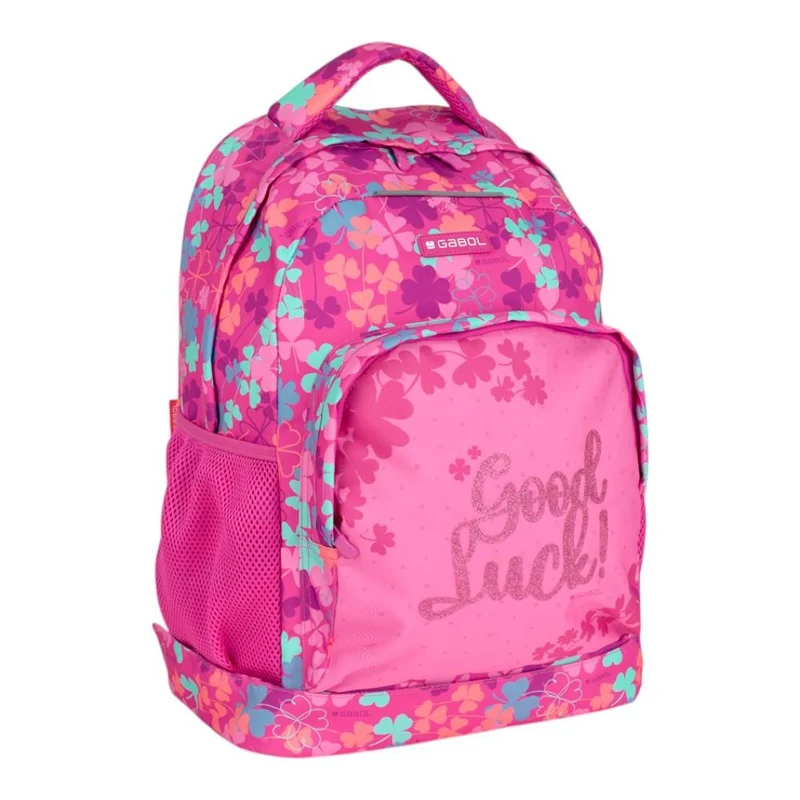 Mochila Escolar con Carro Desmontable Gabol Clover Fucsia para Niña