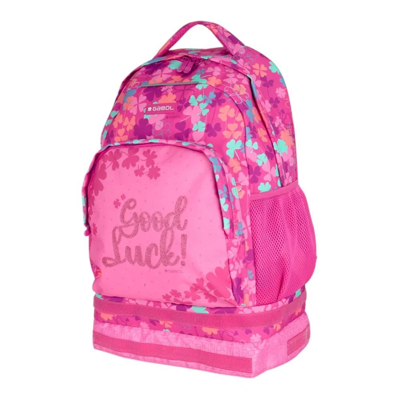 Mochila Escolar con Carro Desmontable Gabol Clover Fucsia para Niña