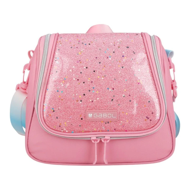 Nevera Térmica Escolar Gabol Glam Rosa Palo para Niña
