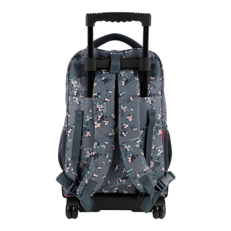Mochila Escolar con Carro Desmontable Gabol Secret Gris para Niña