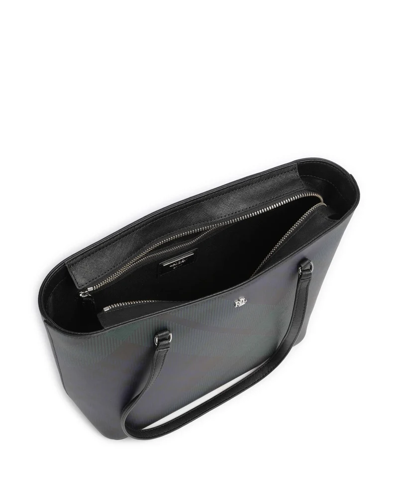 Lauren Ralph Lauren Karly Medium Bolsa shopping black watch tartan