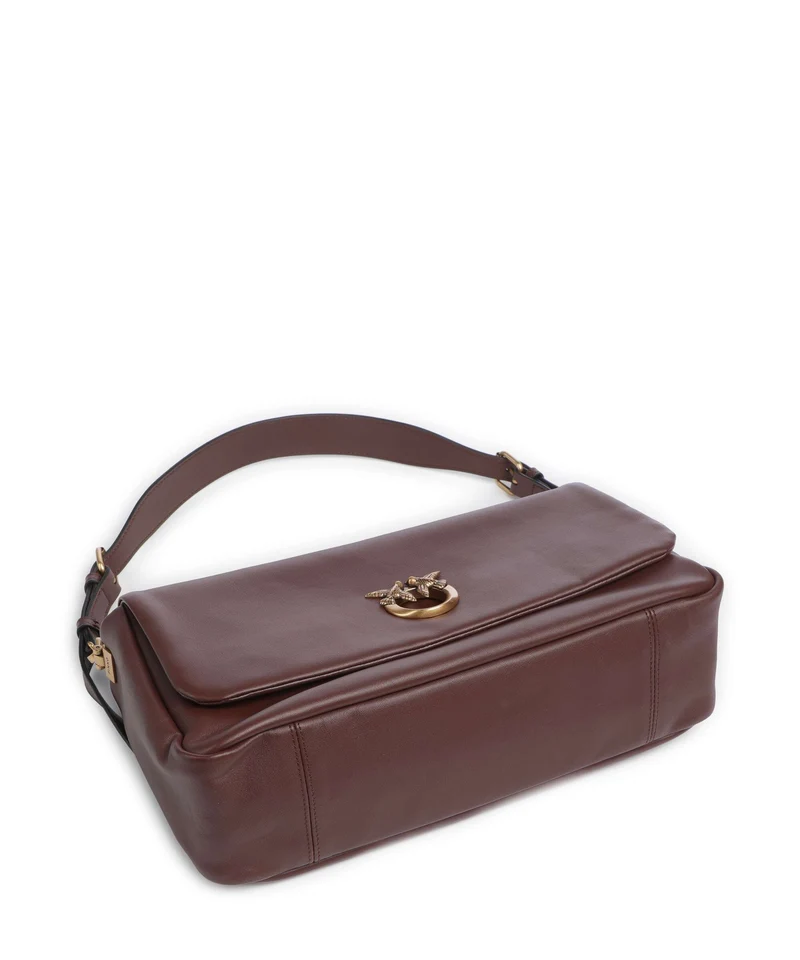 Pinko Click Soft Horizontal Bolso de hombro castano intenso/antique gold