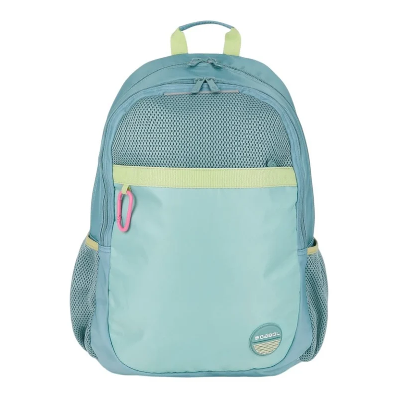 Mochila Escolar Gabol Whisper Verde Agua Adaptable a Carro
