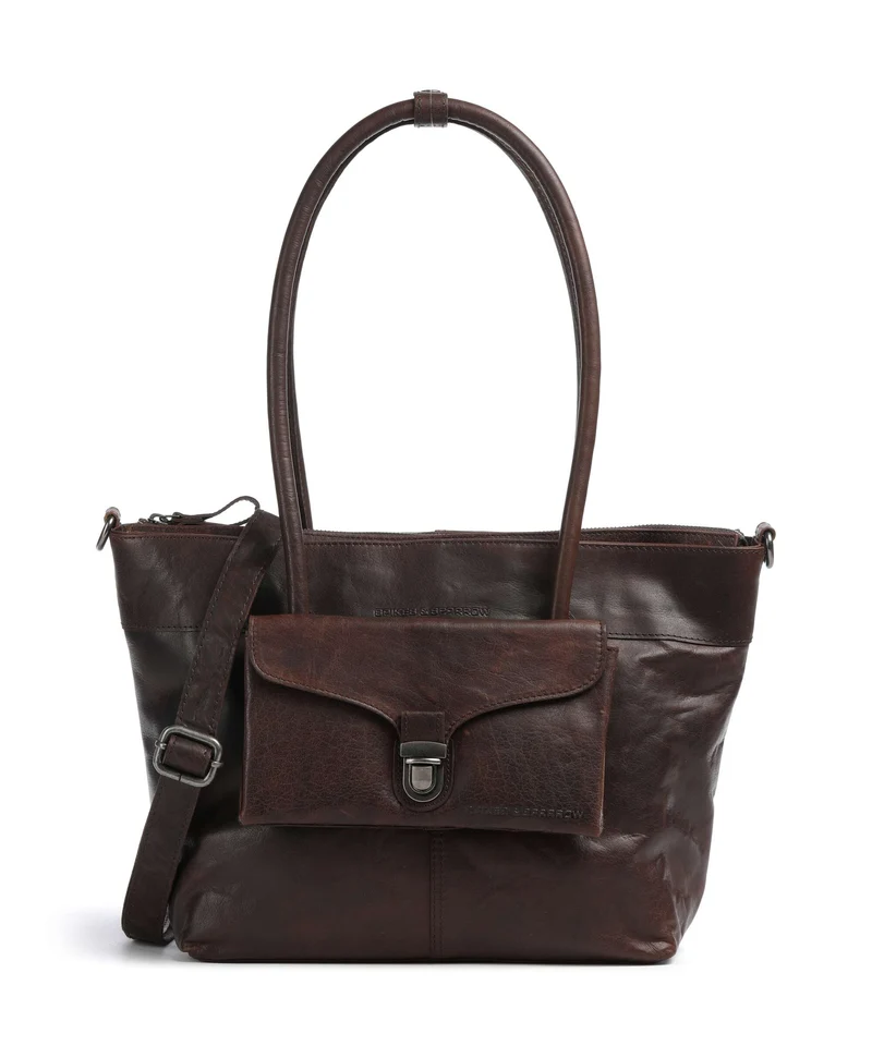 Spikes & Sparrow Bronco Yara Bolsa shopping dark brown