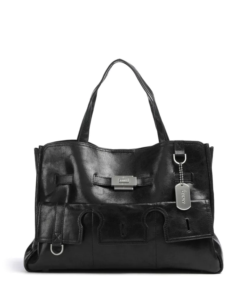 DKNY Bryar Large Bolso de mano black/silver