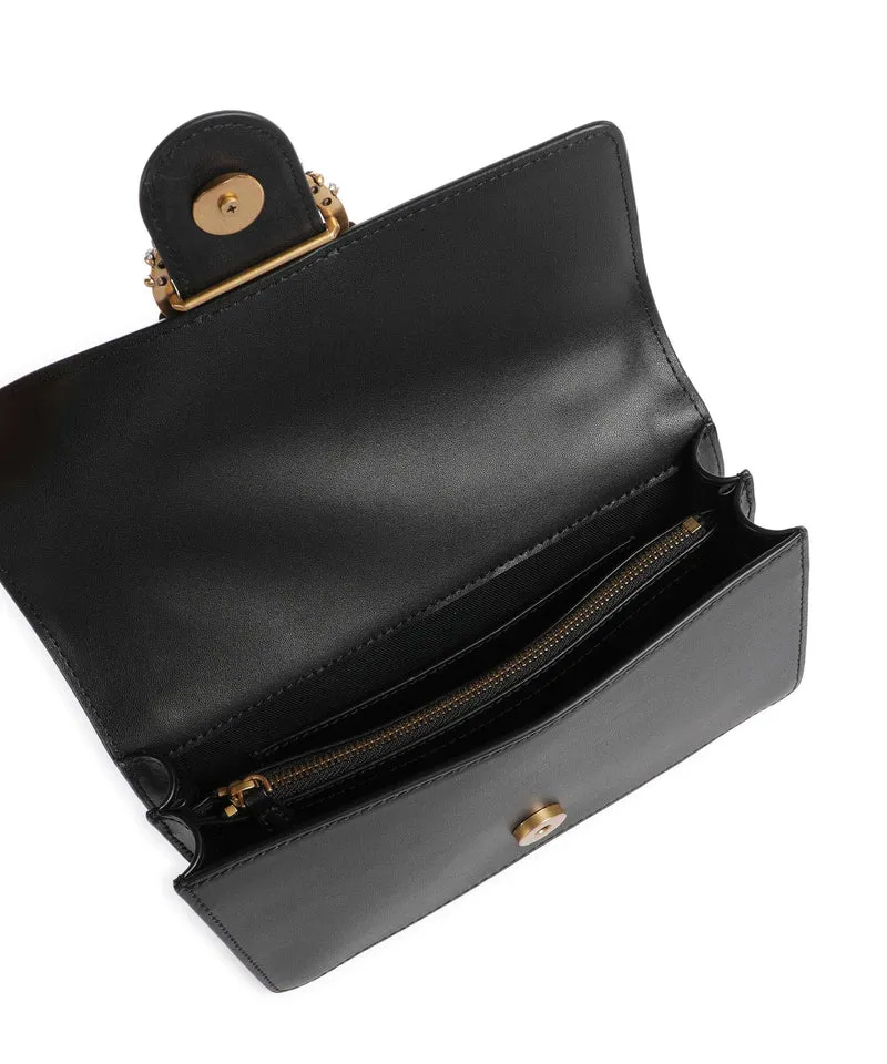Pinko Love One Mini New Buckle Bandolera nero/antique gold
