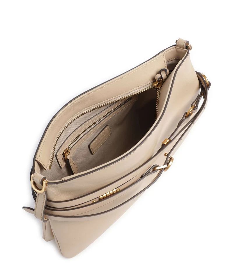 Pinko Belt Mini Bolso de hombro beige/grigio fumo/antique gold