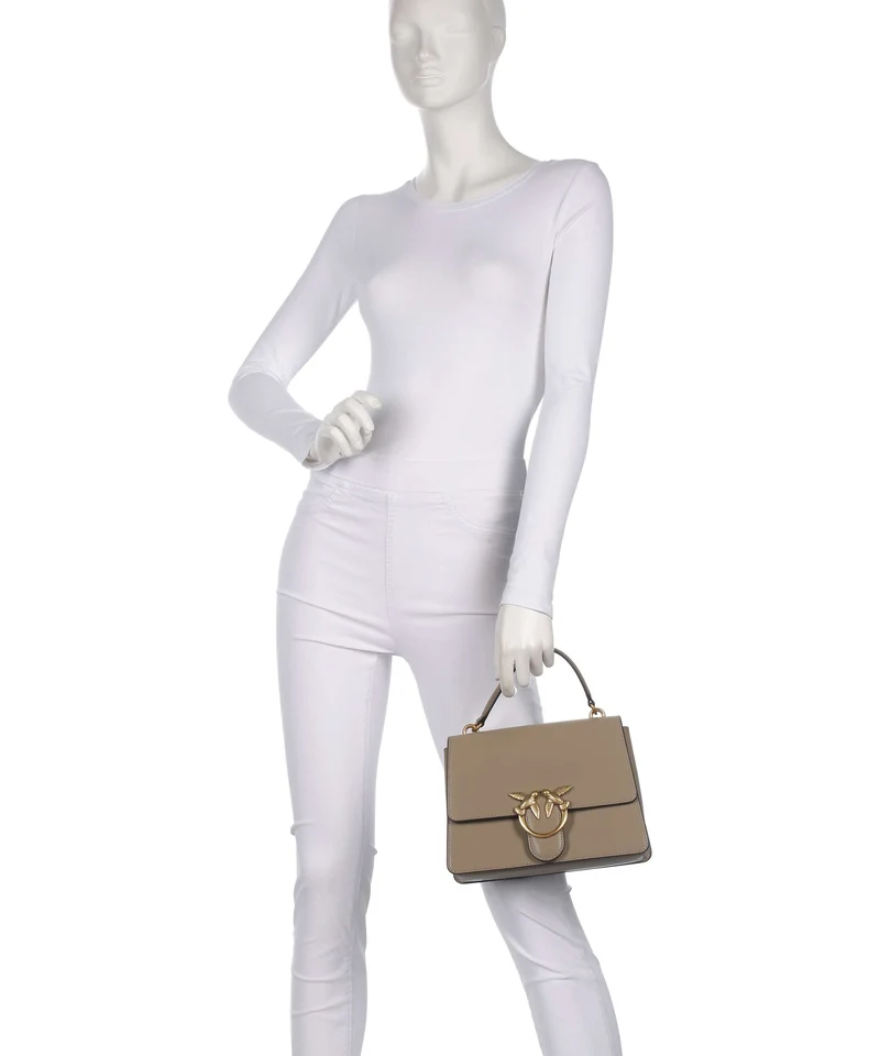 Pinko Love One Classic Bolso de mano grigio talpa/antique gold
