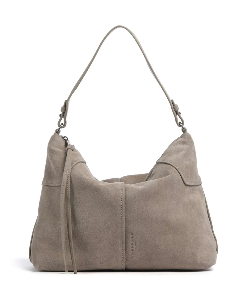 Liebeskind Mila Hydro Suede Bolso de hobo neutral grey