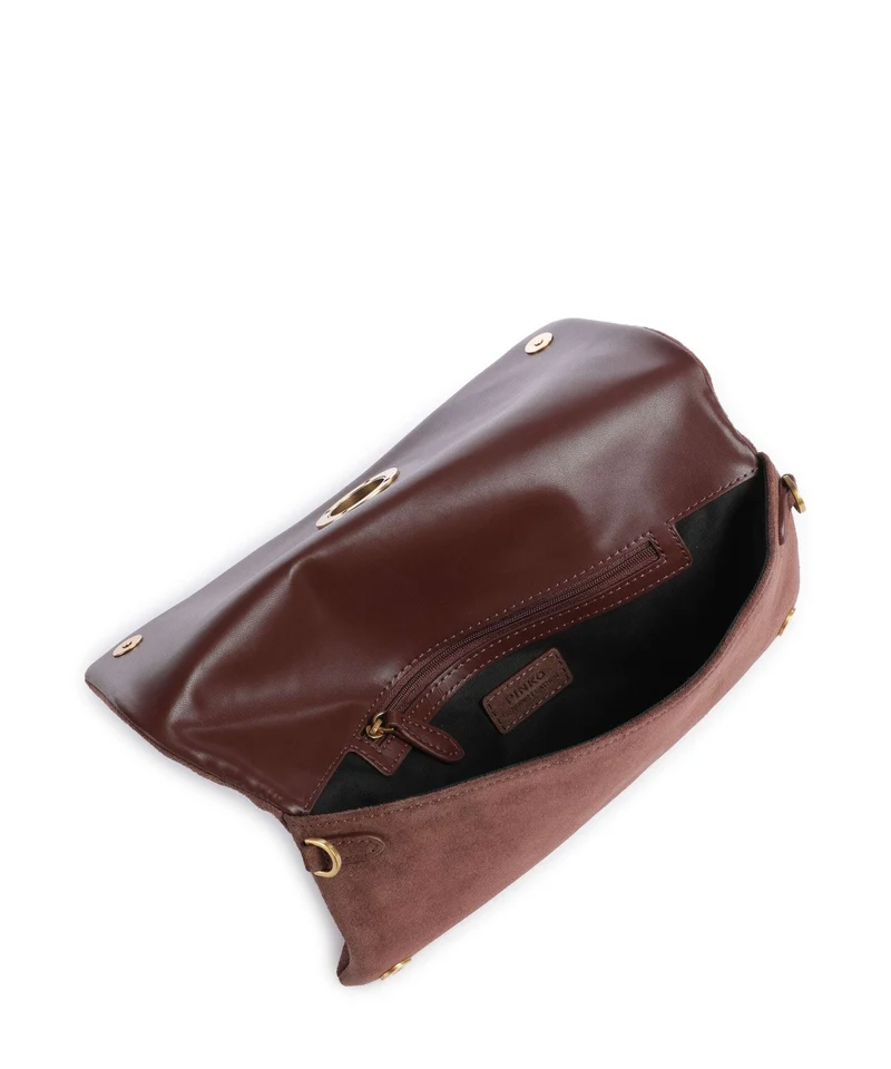 Pinko Click Soft Horizontal Classic Bandolera castano intenso/antique gold