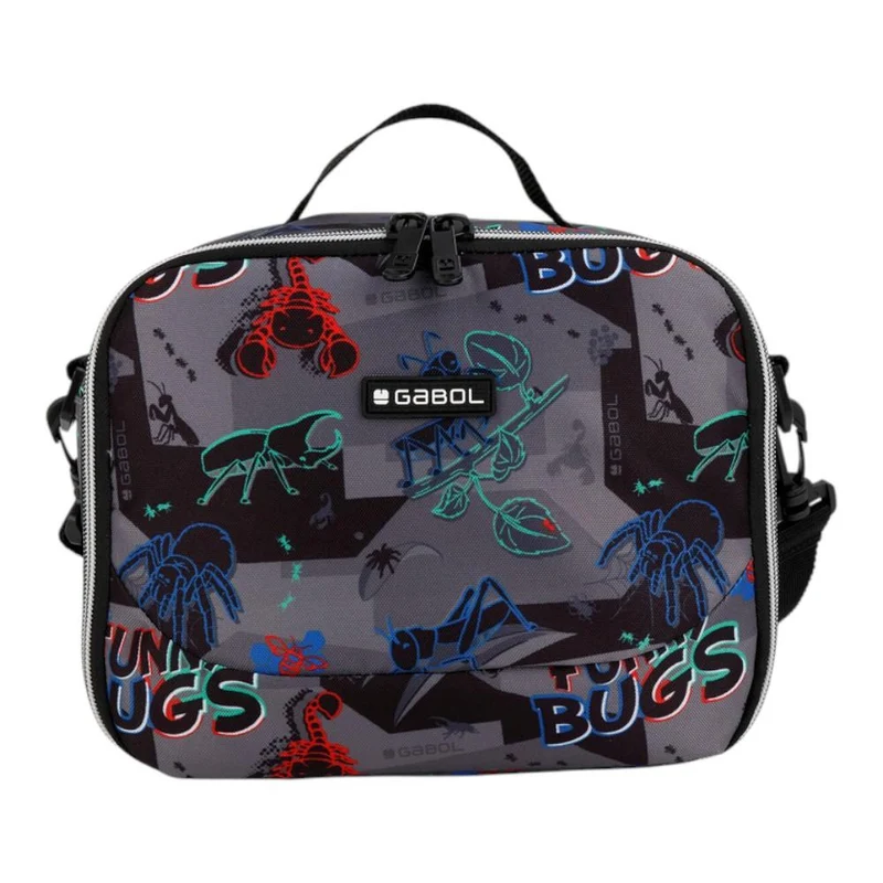Nevera Térmica Escolar Gabol Bugs Gris para Chico