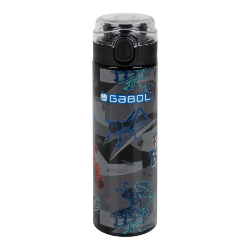 Botella Térmica Gabol Bugs Gris de Acero Inoxidable 600 ml