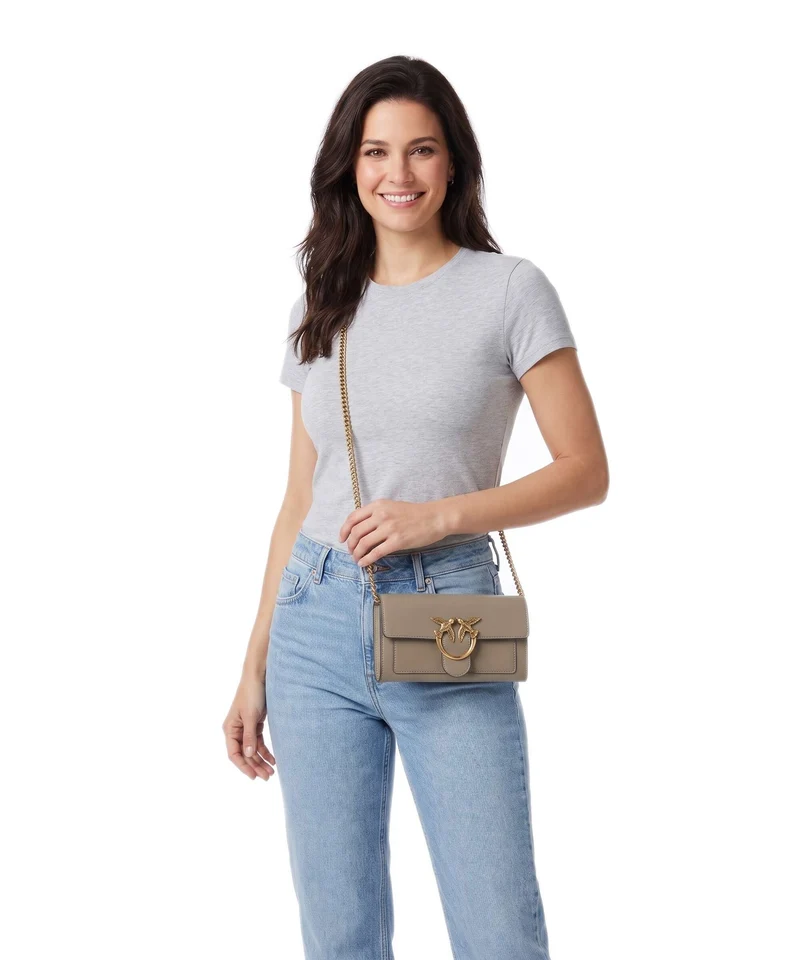 Pinko Love One Monedero grigio talpa/antique gold