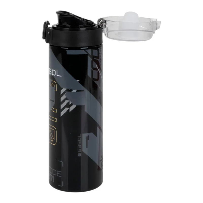 Botella Térmica Gabol Byte Negra Acero Inoxidable 600 ml