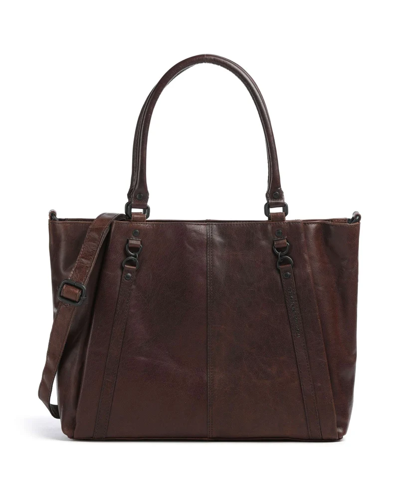 Spikes & Sparrow Bronco Dominique Bolsa shopping dark brown