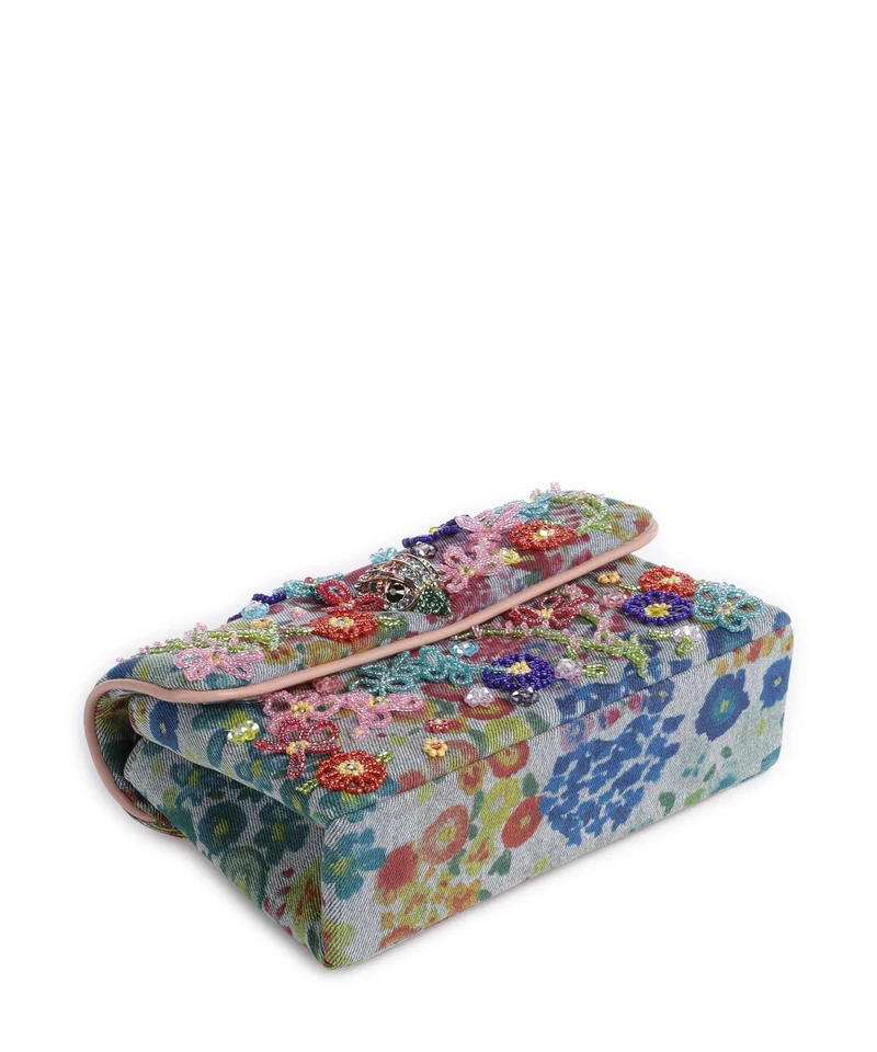 Kurt Geiger Kensington Mini Flower Bolso de hombro blue