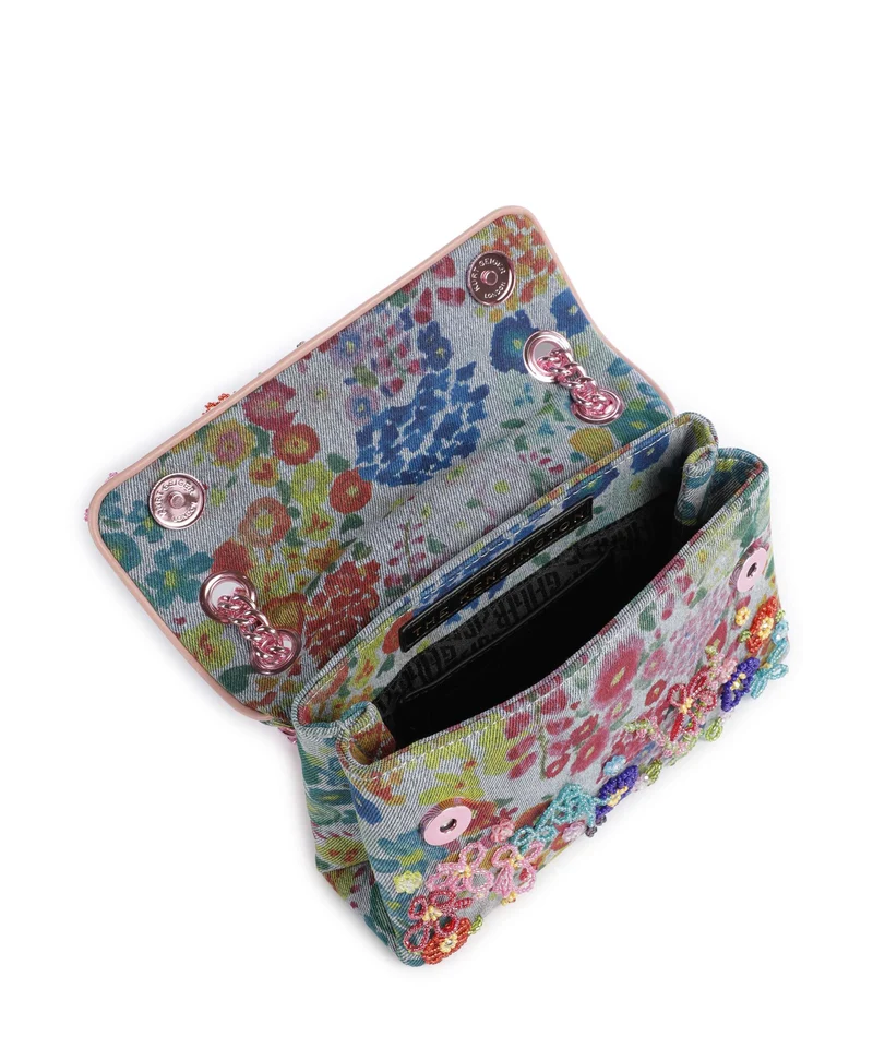 Kurt Geiger Kensington Mini Flower Bolso de hombro blue