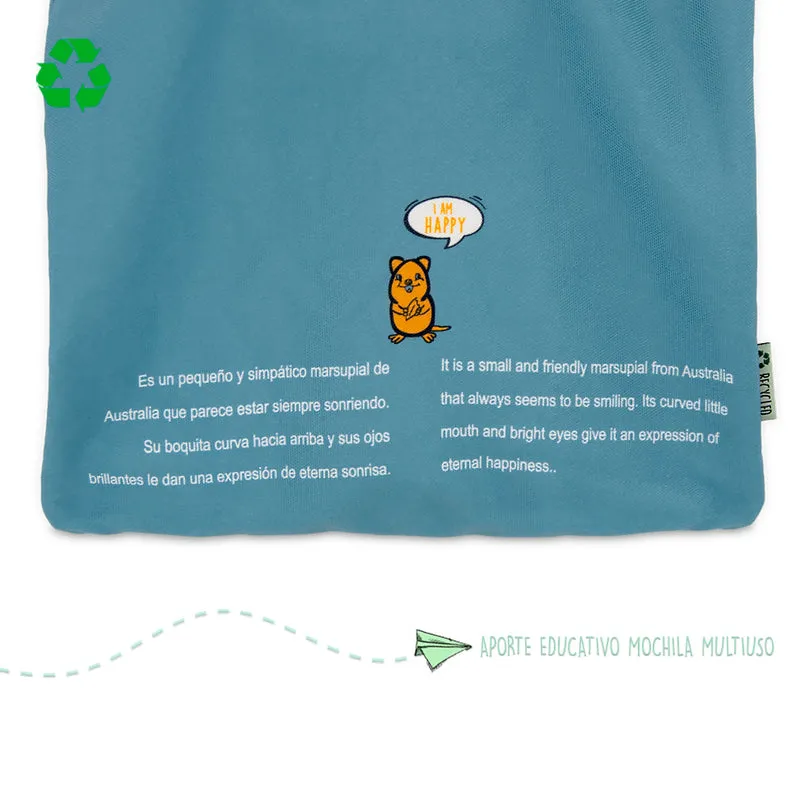 Pack Bolsas multiusos y Mochila blanda recicladas Animales Raros
