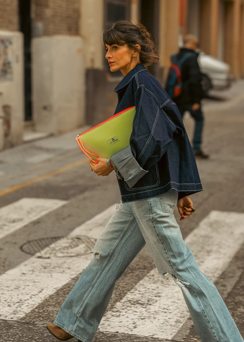 Bolso de mano Neopreno Amarillo Flúor