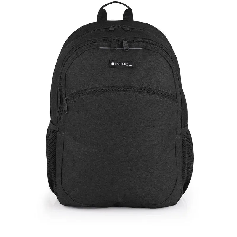 Mochila Gabol Wolf Negra Adaptable a Carro para Trabajo e Instituto