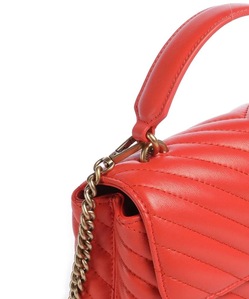 Pinko Love Lady Puff Mini Bolso de mano rosso mandarino/antique gold