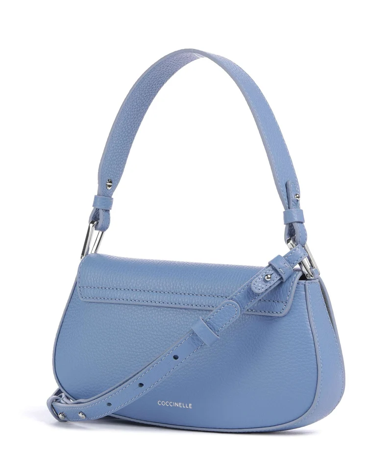 Coccinelle Myrtha Maxi Logo Bolso de hombro azul