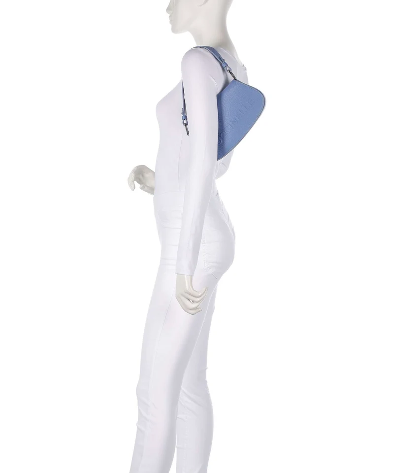Coccinelle Myrtha Maxi Logo Bolso de hombro azul