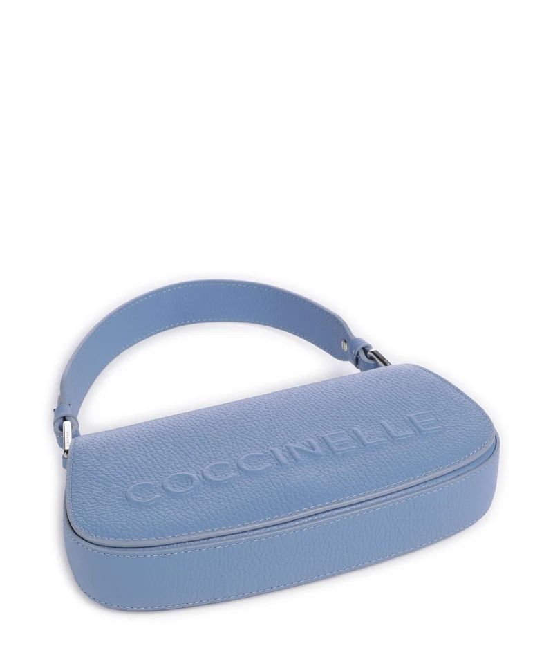 Coccinelle Myrtha Maxi Logo Bolso de hombro azul