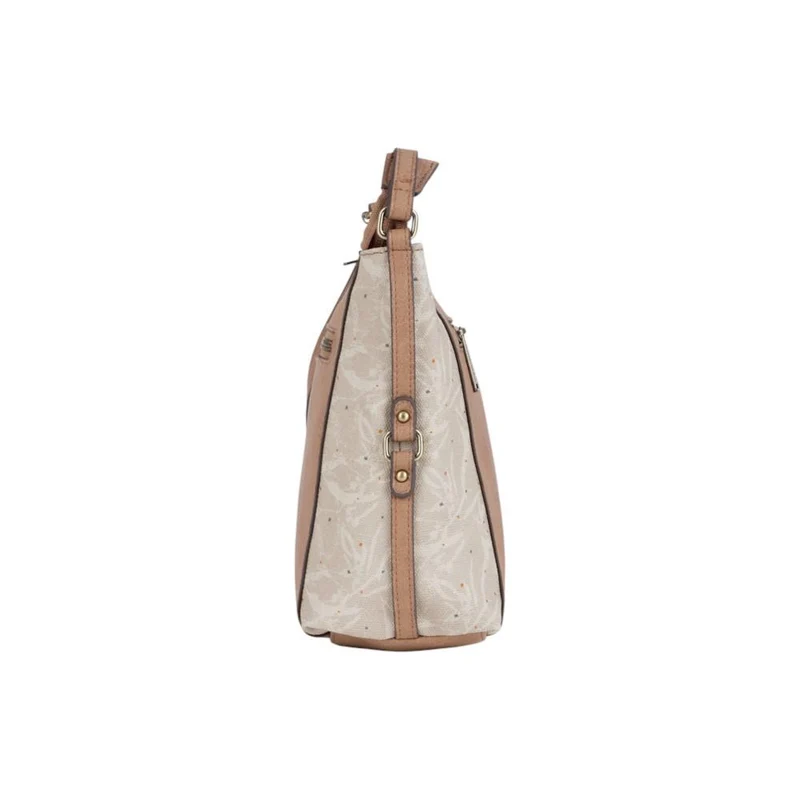 Bandolera Gabol India Beige con Bolsillos y Bandolera Regulable