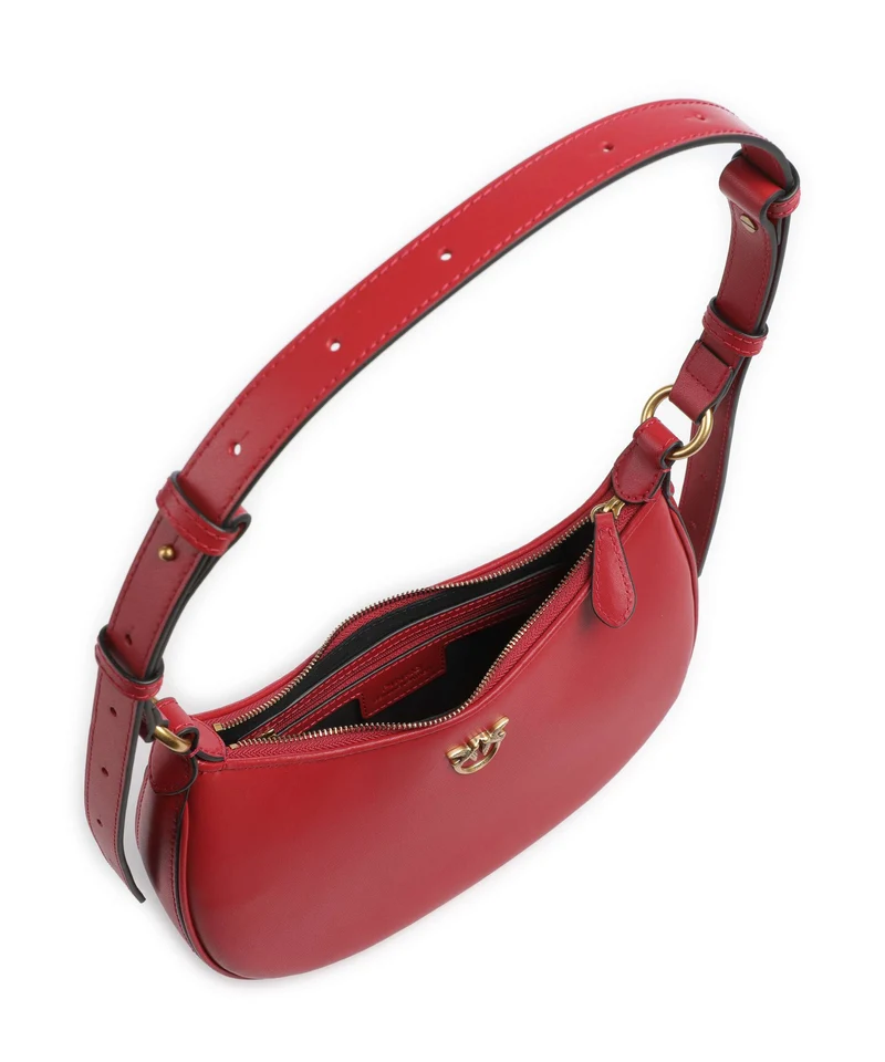 Pinko Half Moon Mini Bolso de hombro rosso rio/antique gold