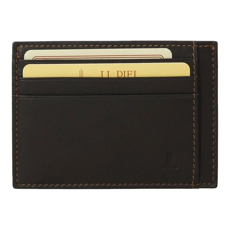 Tarjetero de Piel Hombre J.L Piel Classic Marrón