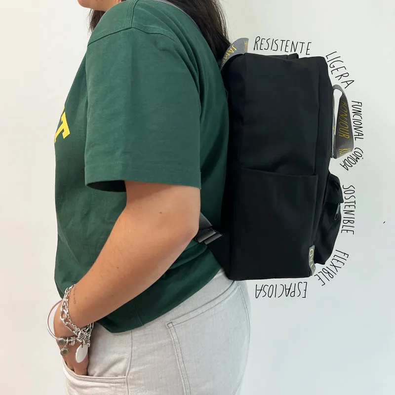 Mochila saludos del mundo ¡Viájame! Negra - Inglés