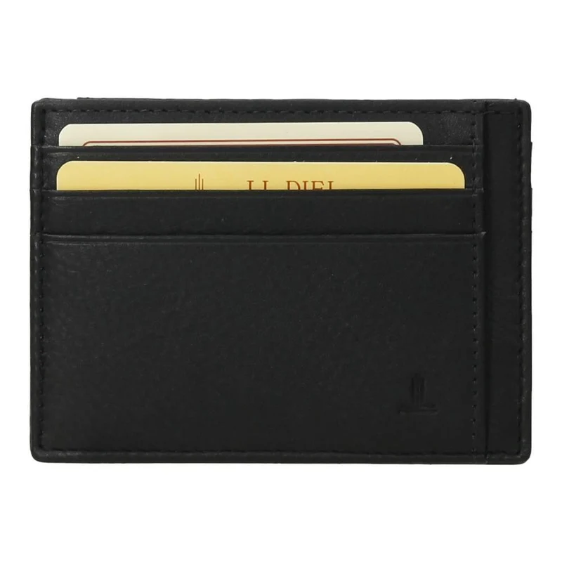Tarjetero de Piel Hombre J.L Piel Classic Negro