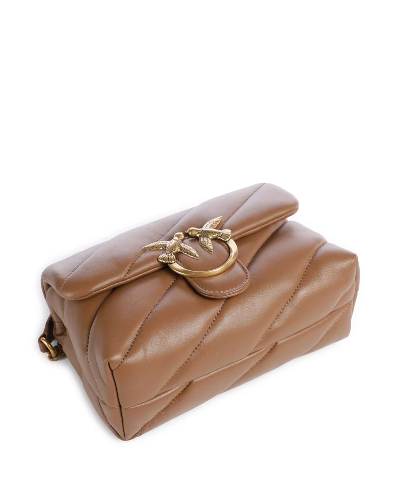 Pinko Love Puff Mini Bolso de hombro marrone cognac/antique gold