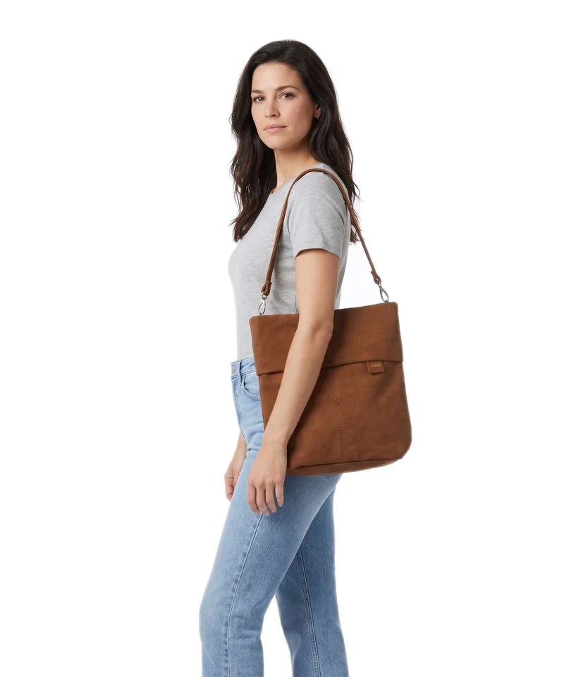 Zwei Mademoiselle.M M12 Bolso de hobo nubuk/cognac