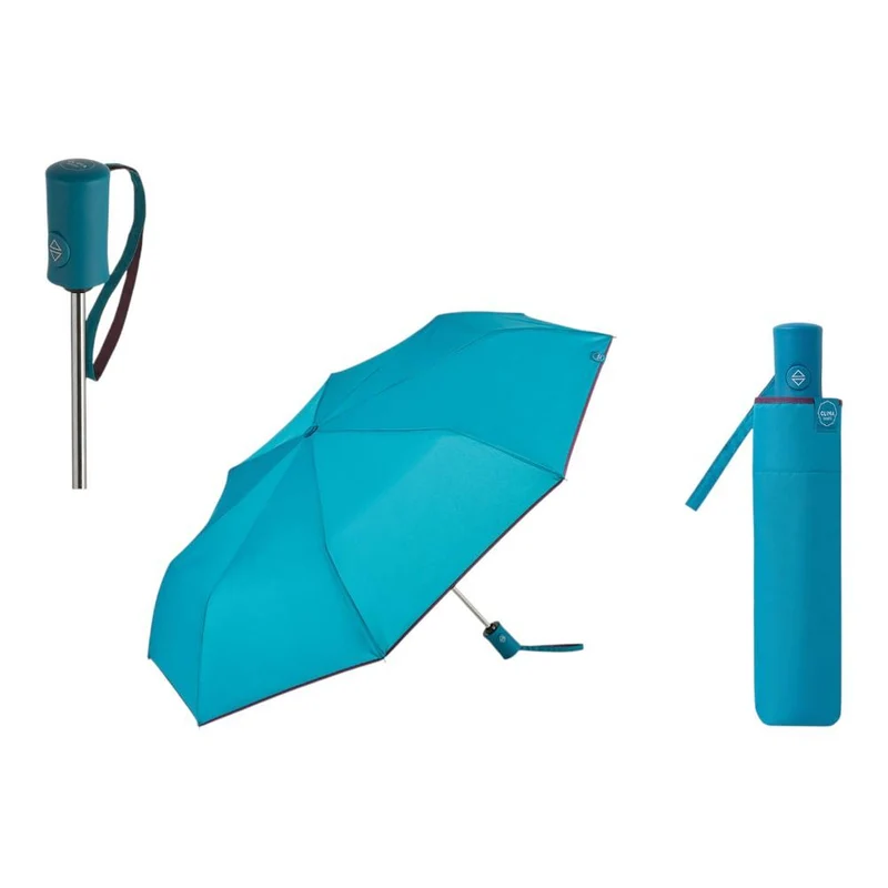 Paraguas Plegable Automático Mujer Bisetti ColorParty Azul Pitufo