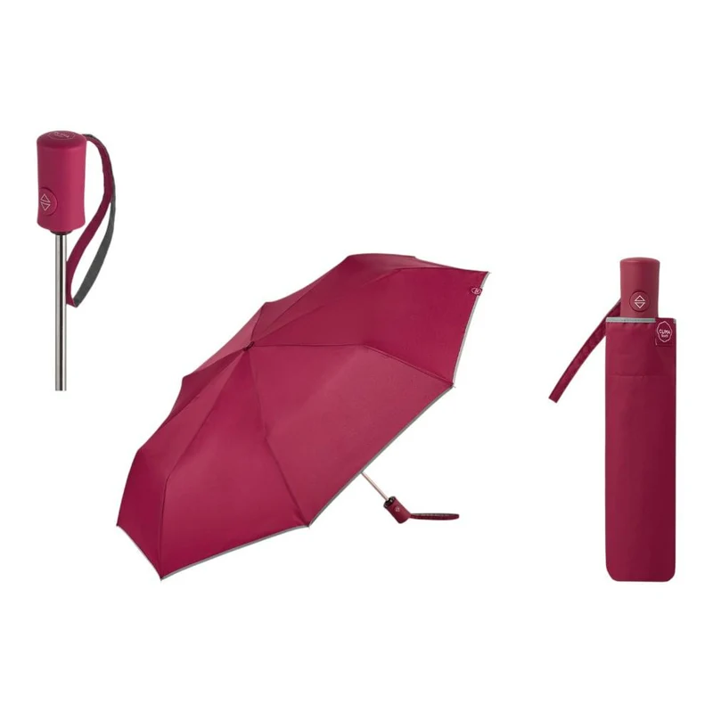 Paraguas Plegable Automático Mujer Bisetti ColorParty Granate