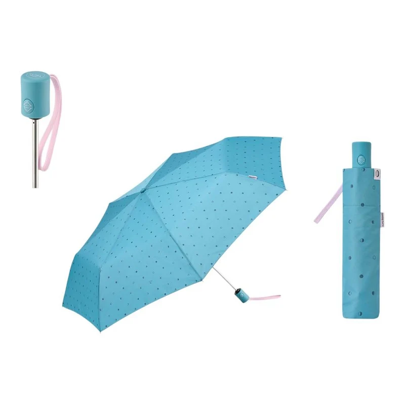 Paraguas Automático Mujer Bisetti Moon Azul Clarito