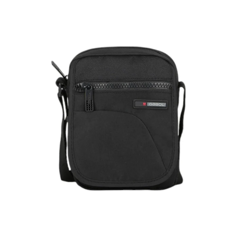 Bandolera Hombre Gabol Crony Eco Negra Compacta Repelente al Agua