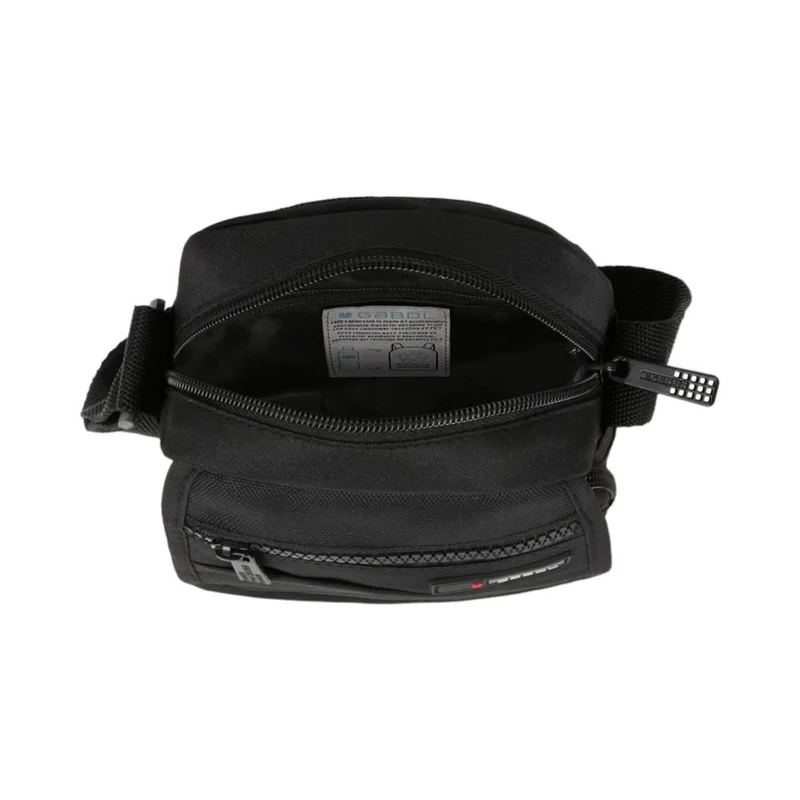 Bandolera Hombre Gabol Crony Eco Negra Compacta Repelente al Agua