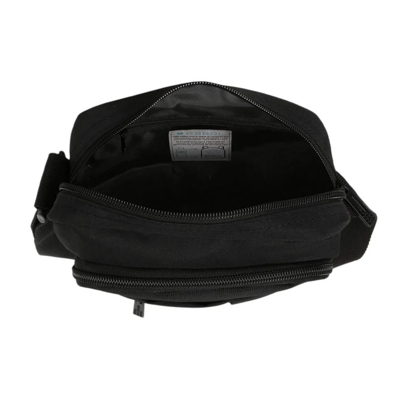 Bandolera Hombre Gabol Crony Eco Negra Grande Repelente al Agua