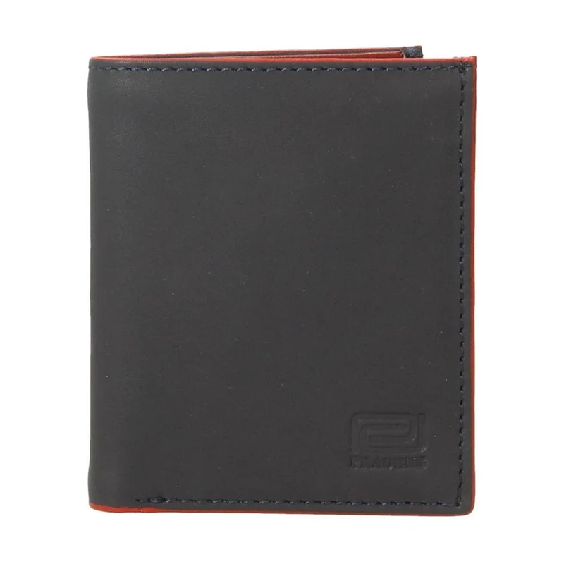 Cartera Mini De Piel Hombre Cantos Rojos